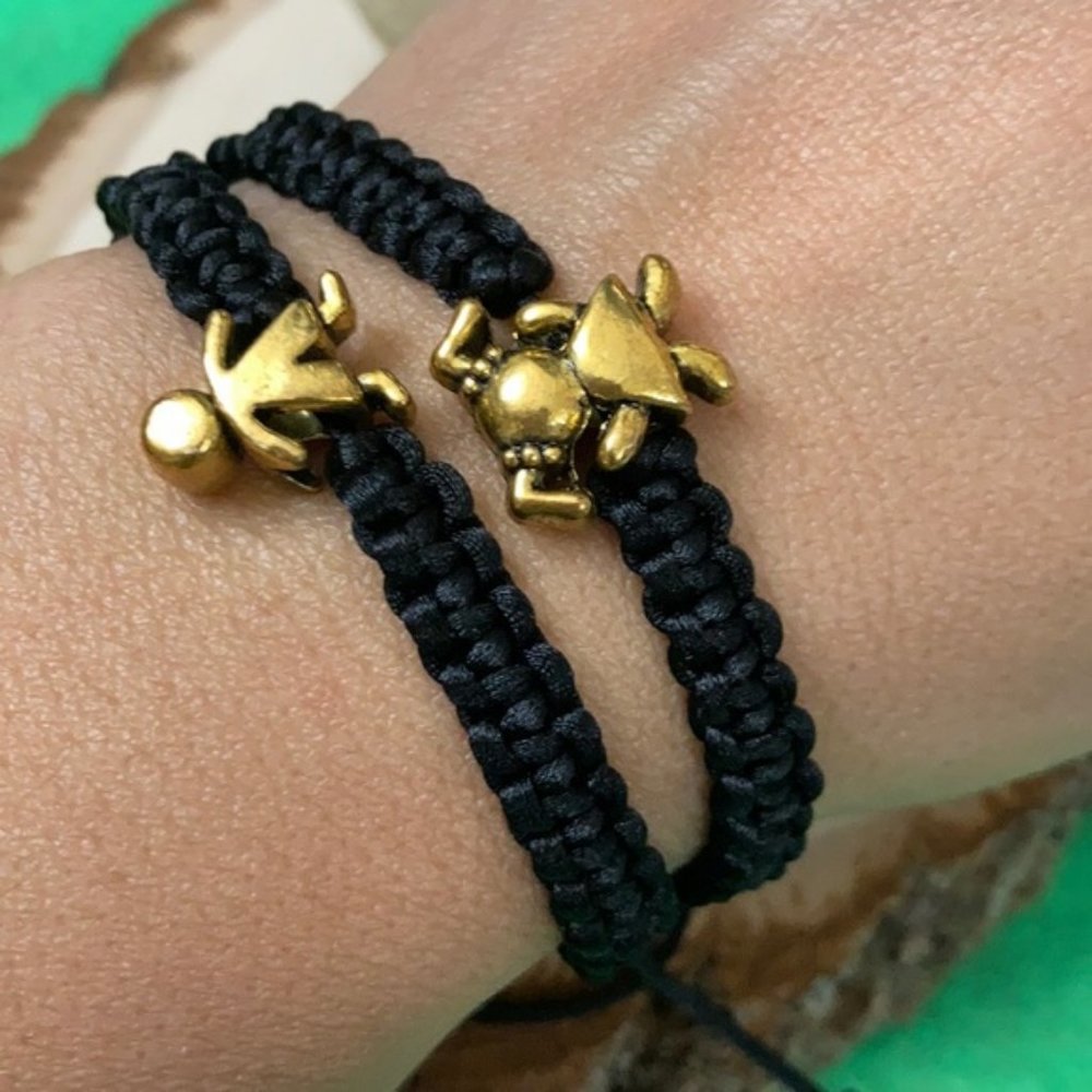 Siblings Twins boy 👦🏻 girl 👧🏻 braided bracelet
